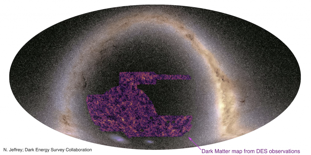 Result of the dark energy survey - Map of dark matter in the region observed by DECam