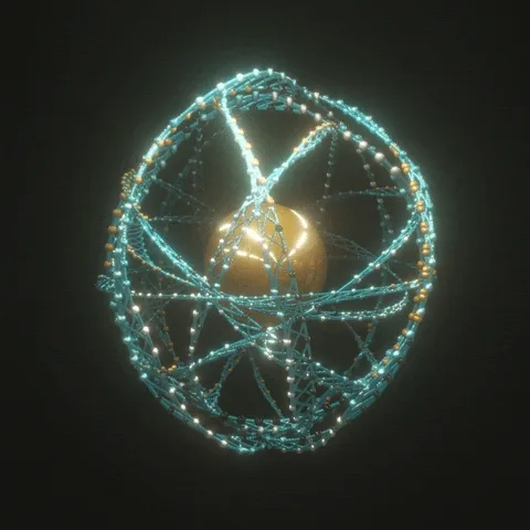 fictional illustration of an atom