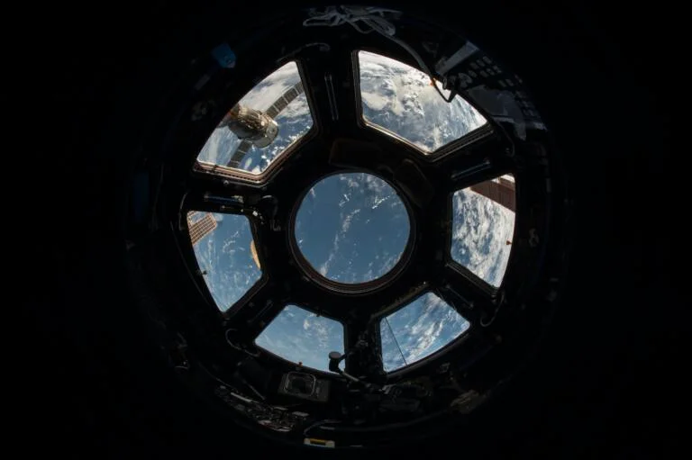 earth from ISS's window